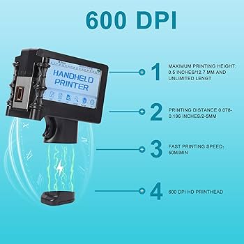 ハンディー刻印機　hamdheld inkjet printer Amazon.com : Portable Smart Handheld Inkjet Printer Date/QR